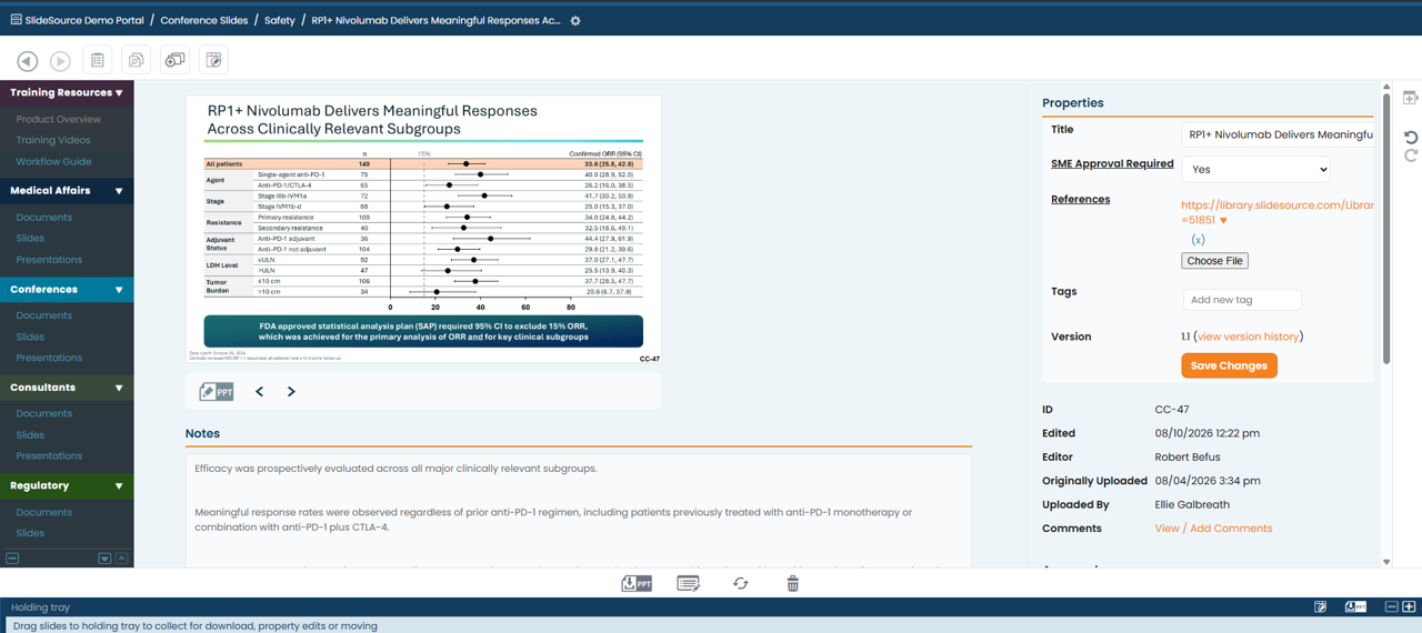 SlideSource Library slide linked to its supporting documents